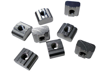 Würfel + Schrauben für die Montage von Zubehör in Rollladenschienen Satz mit 8 Stück