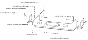 Placa de montare a troliului Mitsubishi L200 2015-2019